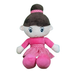 Play Hour Bella Rag Doll Plush Soft Toy Wearing Pink Polka Dot Frock for Ages 3 Years and Up, 65cm