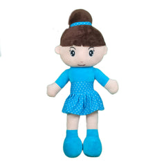 Play Hour Bella Rag Doll Plush Soft Toy Wearing Sky Polka Dot Frock for Ages 3 Years and Up, 65cm