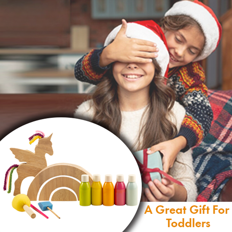 Kiddies Kingdom Wooden Unicorn DIY Kit For Ages 2 and Up