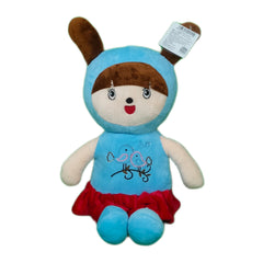 Play Hour Coco Rag Doll Plush Soft Toy Wearing Sky Frock for Ages 3 Years and Up, 45cm
