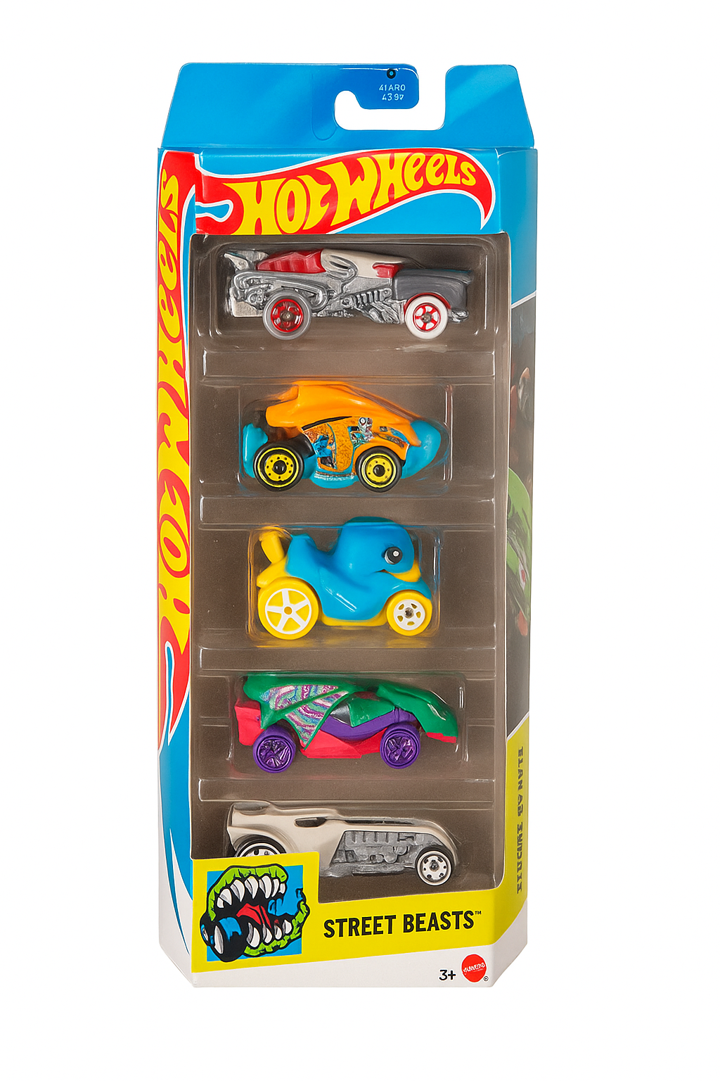 Hot Wheels 5 Car Gift Pack - Street Beasts 2025 Pack Of 5 For Kids & Collectors