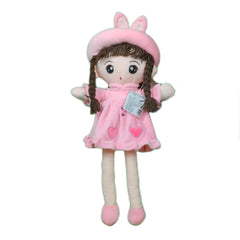 Play Hour Eva Rag Doll Plush Soft Toy Wearing Baby Pink Frock for Ages 3 Years and Up, 45cm