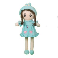 Play Hour Eva Rag Doll Plush Soft Toy Wearing Sky Frock for Ages 3 Years and Up, 45cm