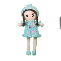 Play Hour Eva Rag Doll Plush Soft Toy Wearing Sky Frock for Ages 3 Years and Up, 45cm