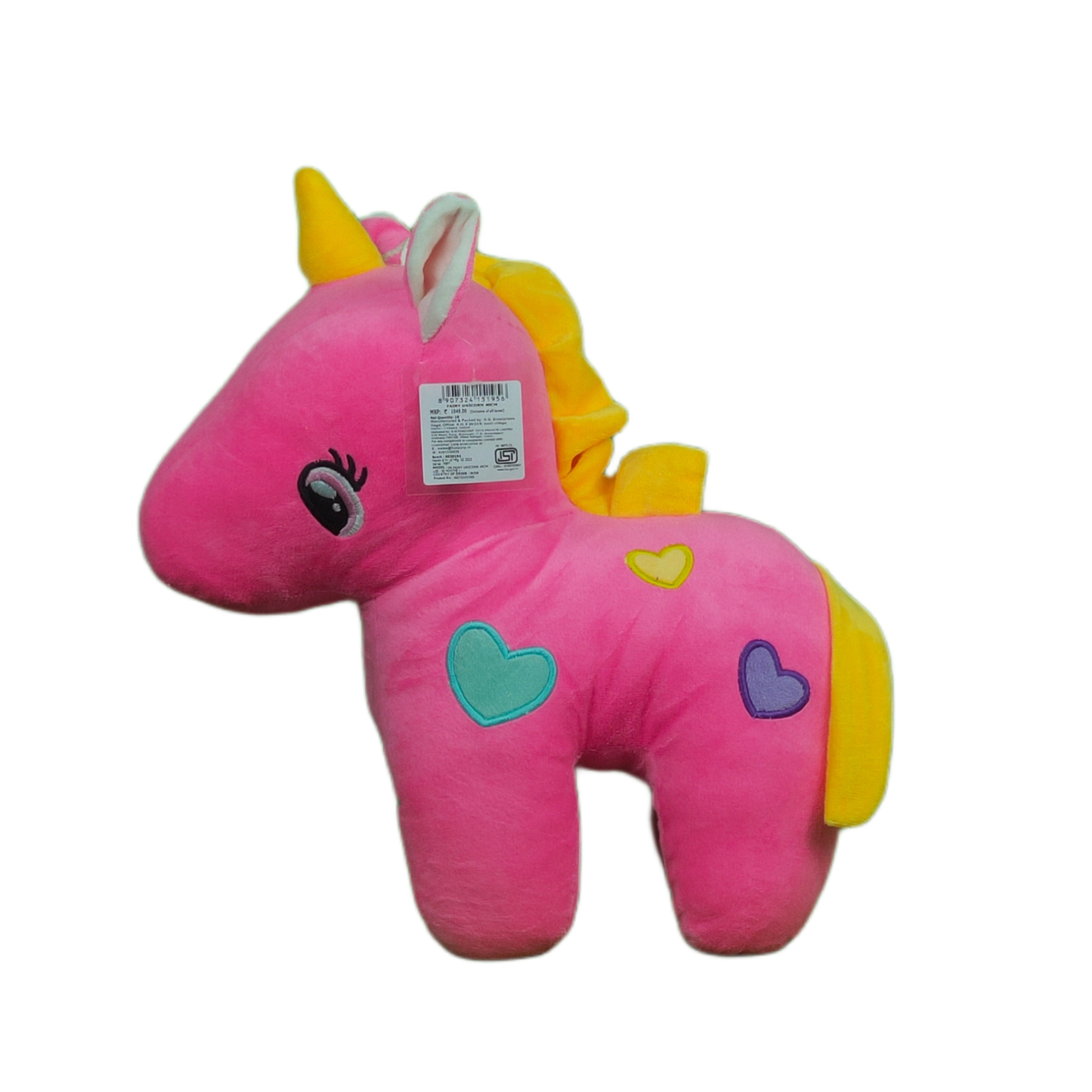 Play Hour Fairy Unicorn Plush Soft Toy For Ages 3 Years And Up - Pink, 40cm