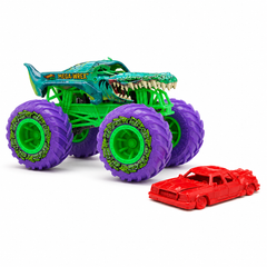 Hot Wheels 1:64 Scale Mega-Wrex Monster Trucks 2026 Diecast Truck with Crushable Car for Ages 3+ (JHY55)