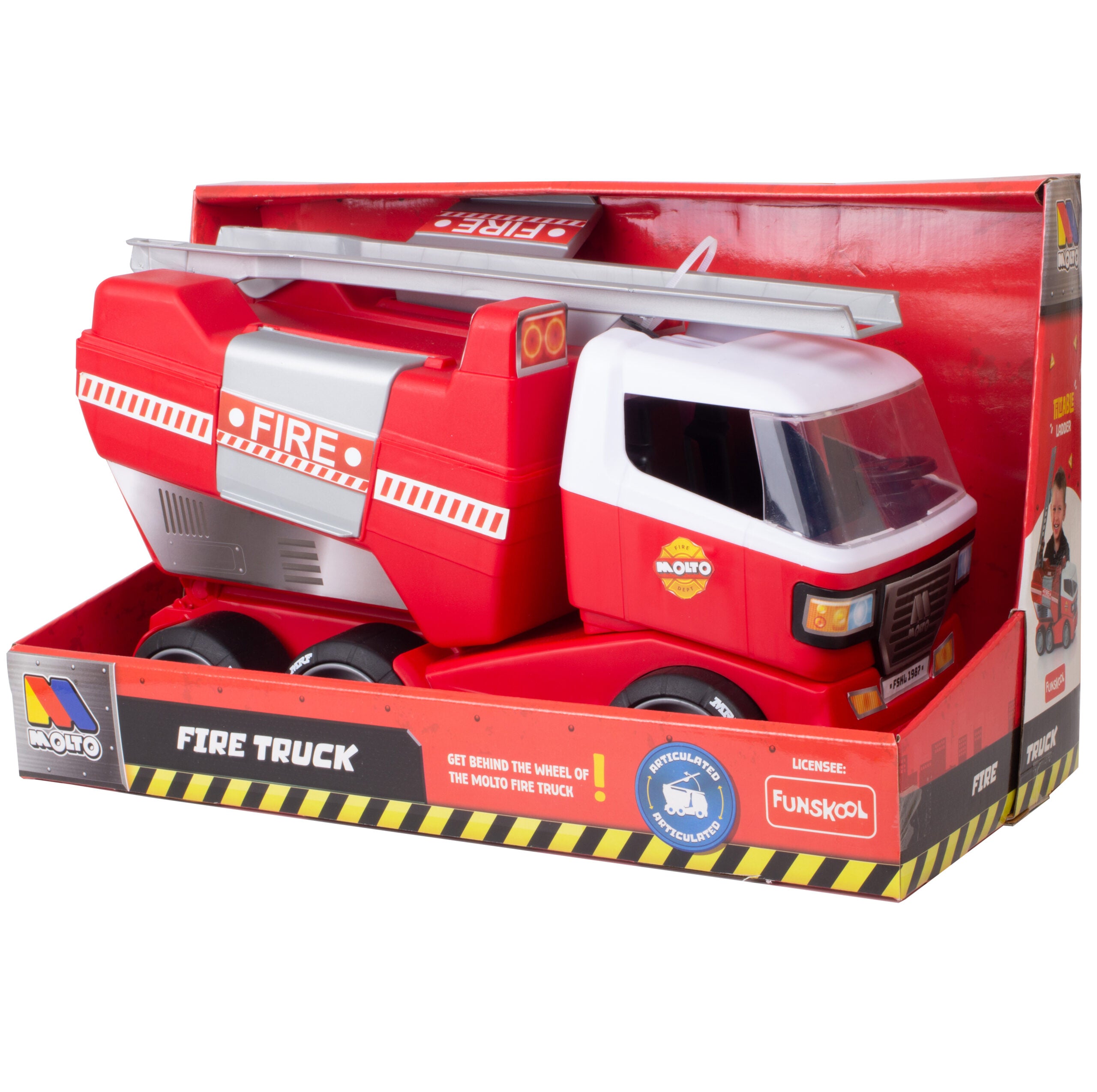Funskool MOLTO Fire Truck, Toy Truck, Nesting & Stackable Toy for Kids Ages 2 Years & Up