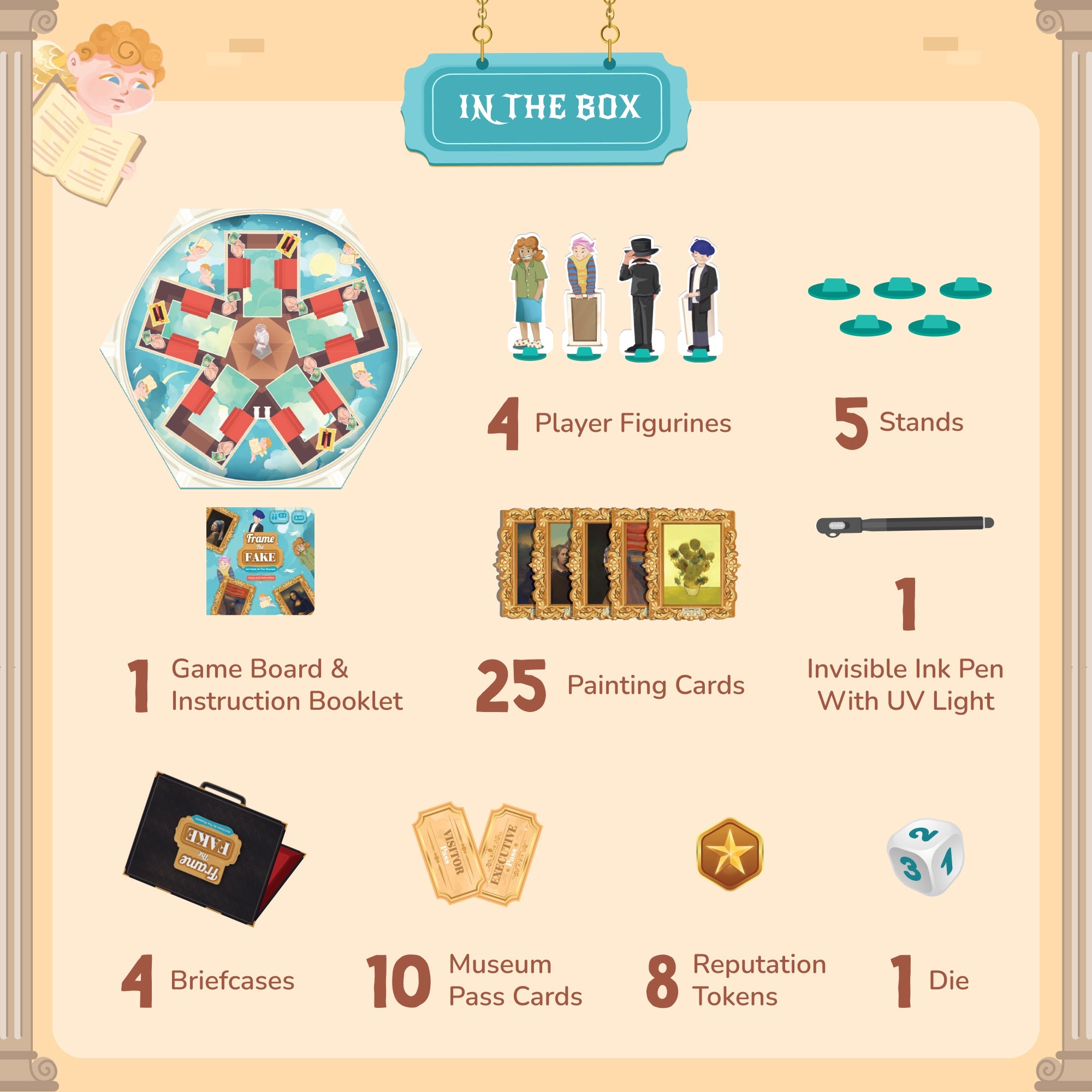 Love Dabble Frame the Fake! 2-4 Player Board Game For Ages 8 Years and Up