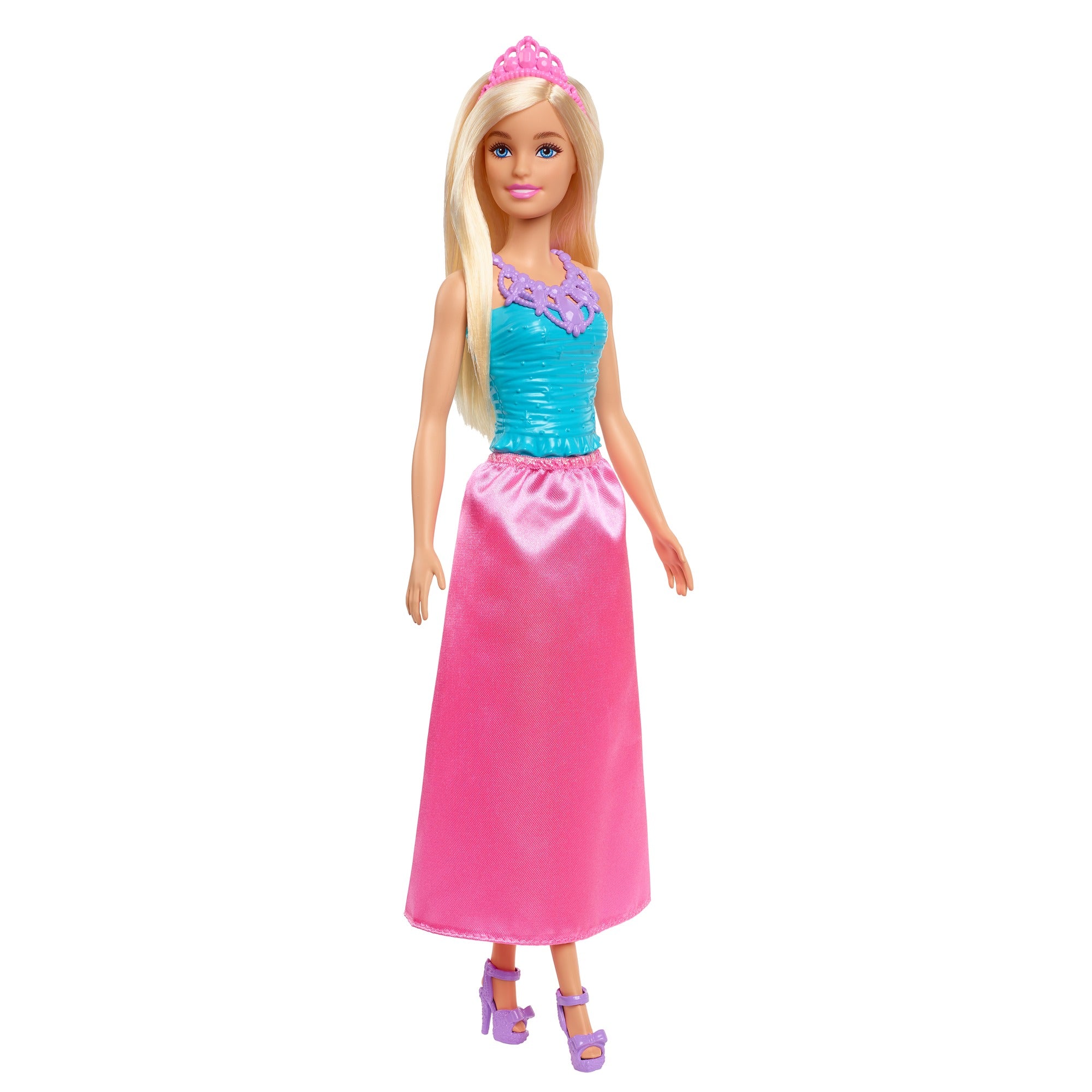 Barbie Dreamtopia Princess Blonde Doll Wearing Pink Skirt, Shoes and Tiara for Kids Ages 3+