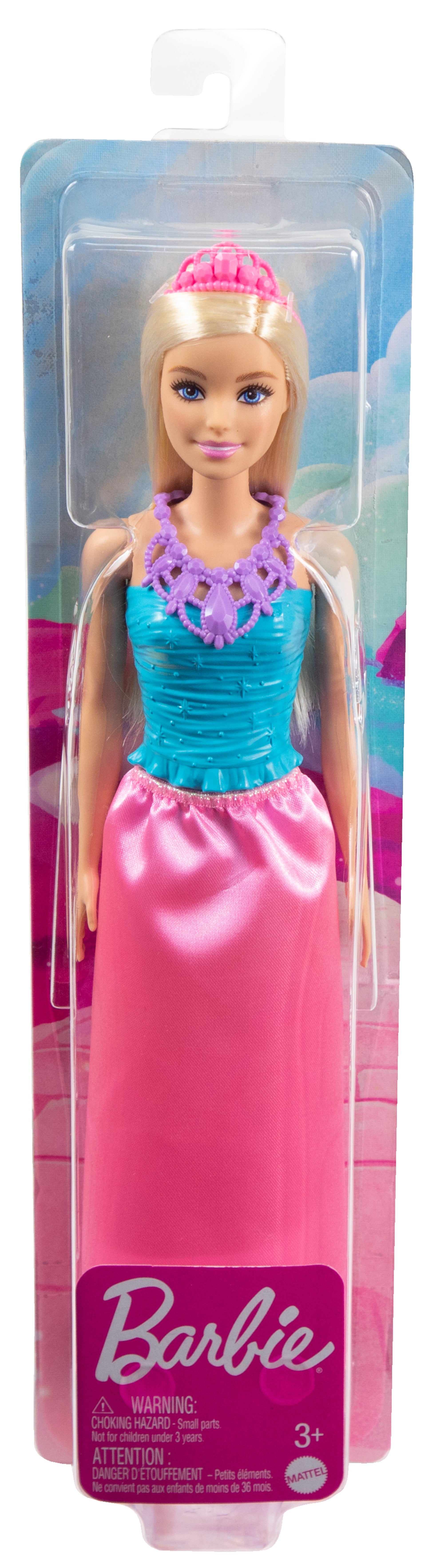 Barbie Dreamtopia Princess Blonde Doll Wearing Pink Skirt, Shoes and Tiara for Kids Ages 3+