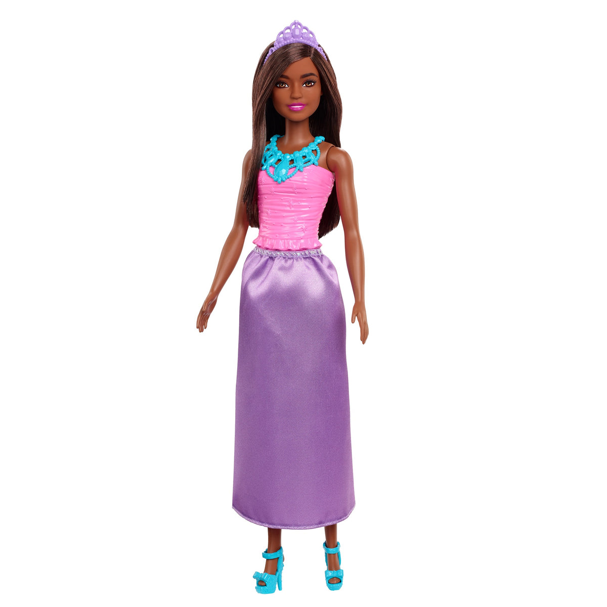 Barbie Dreamtopia Princess Brunette Doll Wearing Purple Skirt, Shoes and Tiara for Kids Ages 3+