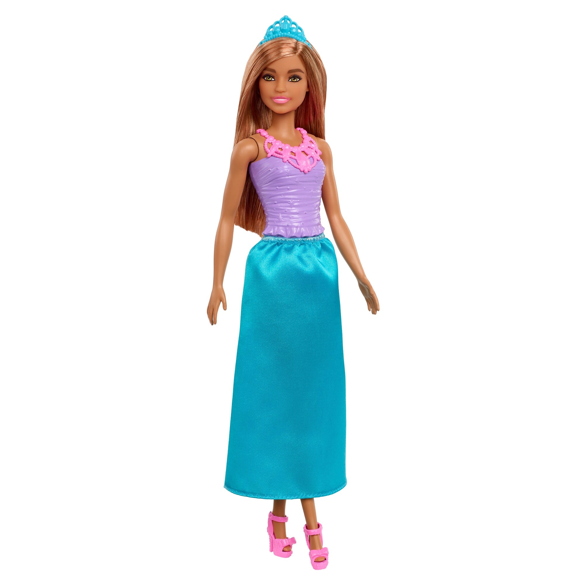 Barbie Dreamtopia Princess Brunette Doll Wearing Blue Skirt, Shoes and Tiara for Kids Ages 3+