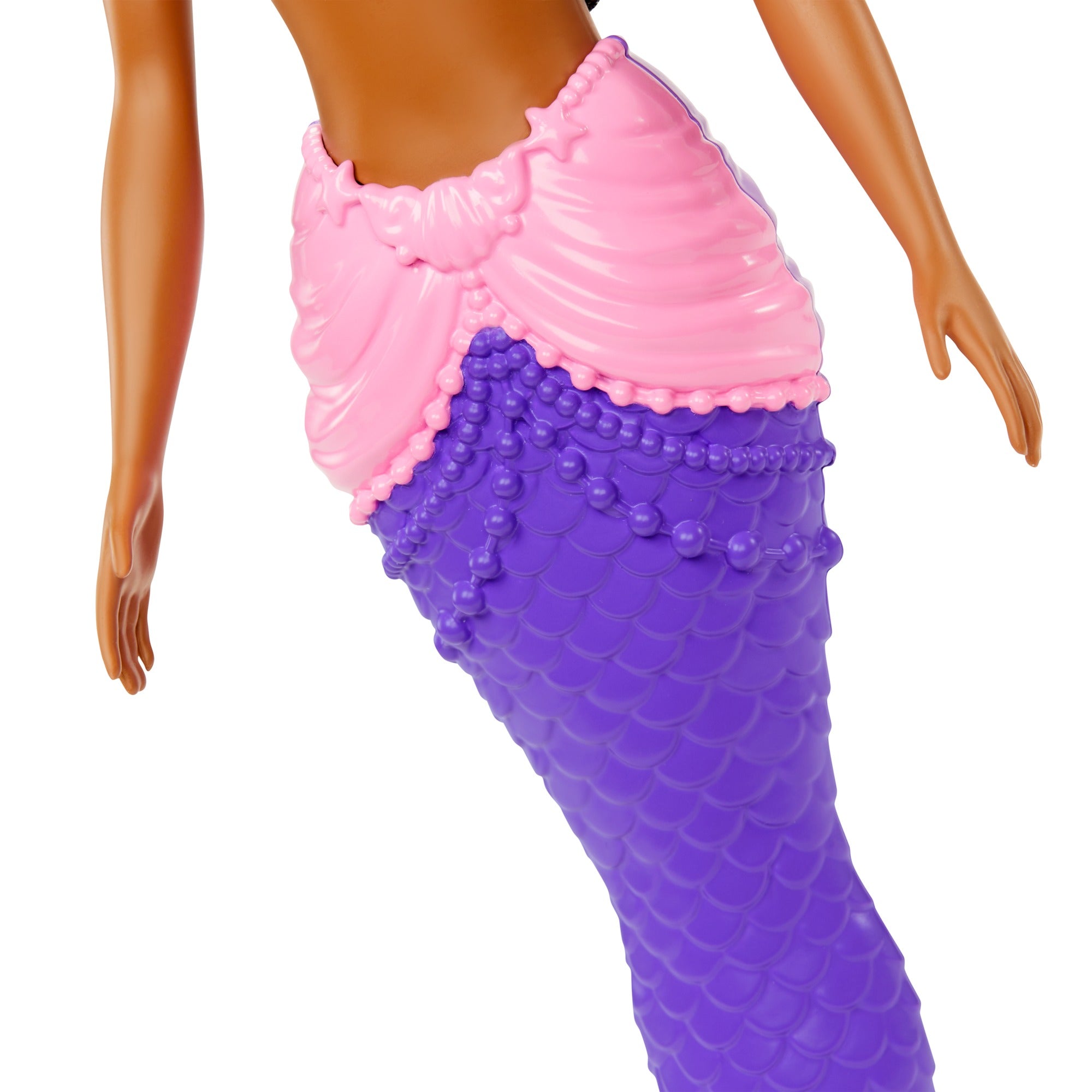 Barbie Dreamtopia Black Hair Mermaid Doll With Multi-Colored Purple Mermaid Tail for Kids Ages 3+