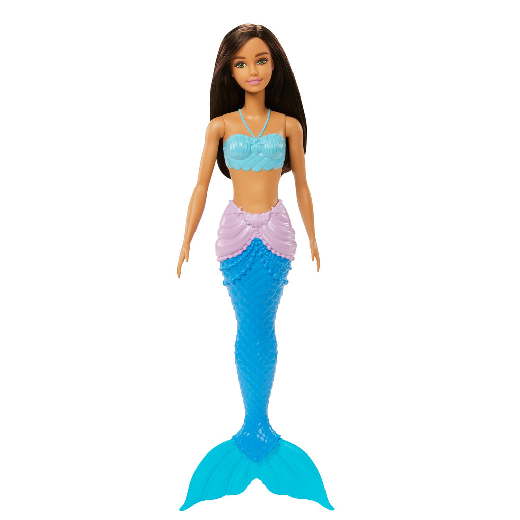 Barbie Dreamtopia Black Hair Mermaid Doll With Multi-Colored Blue Mermaid Tail for Kids Ages 3+