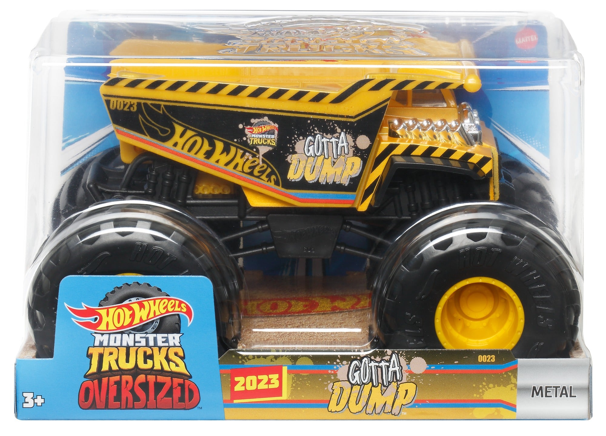 Hot Wheels 1:24 Scale Oversized Monster Truck Gotta Dump Die-Cast Toy Truck with Giant Wheels and Cool Designs
