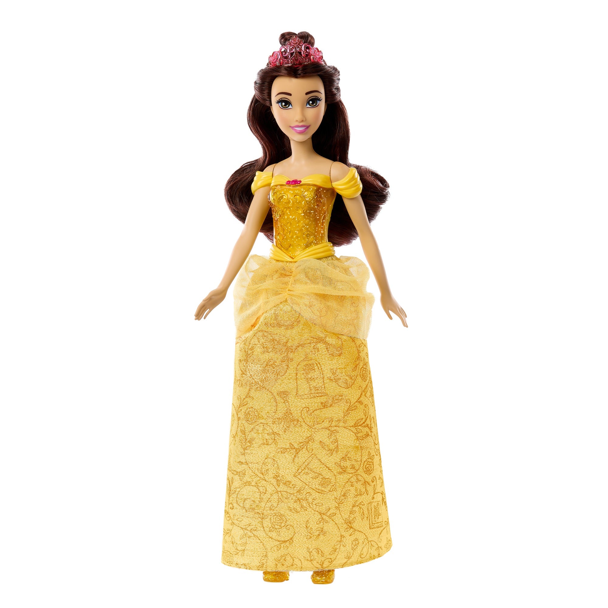 Disney Princess Bella Posable Fashion Doll with Sparkling Clothing and Accessories for Kids Ages 3+