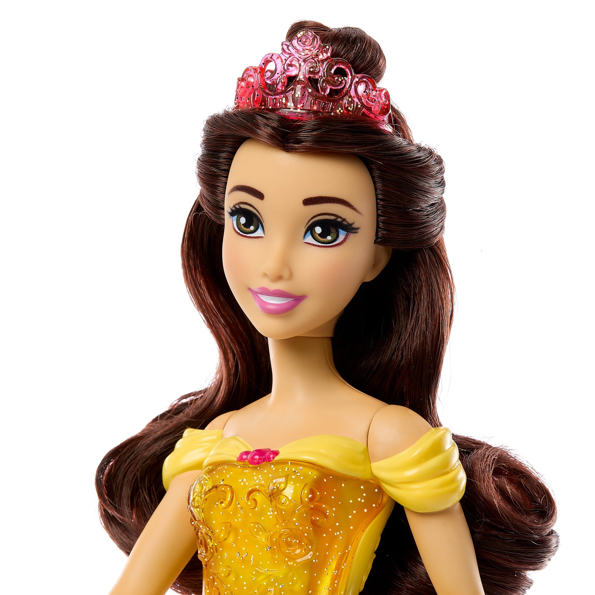 Disney Princess Bella Posable Fashion Doll with Sparkling Clothing and Accessories for Kids Ages 3+