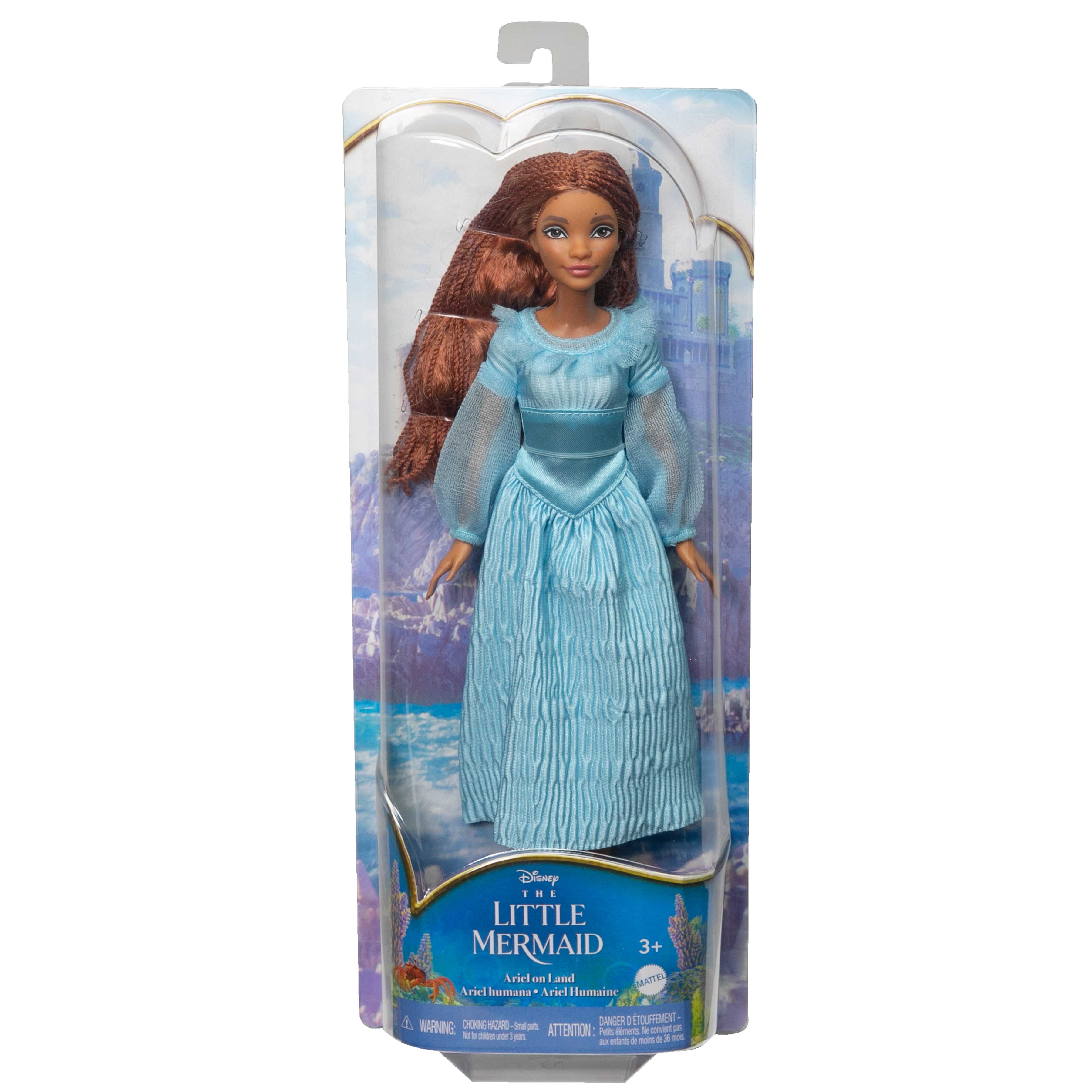 Disney Princess Little Mermaid Ariel Fashion Doll on Land in Signature Blue Dress Inspired by Disney’s The Little Mermaid for Kids Ages 3+