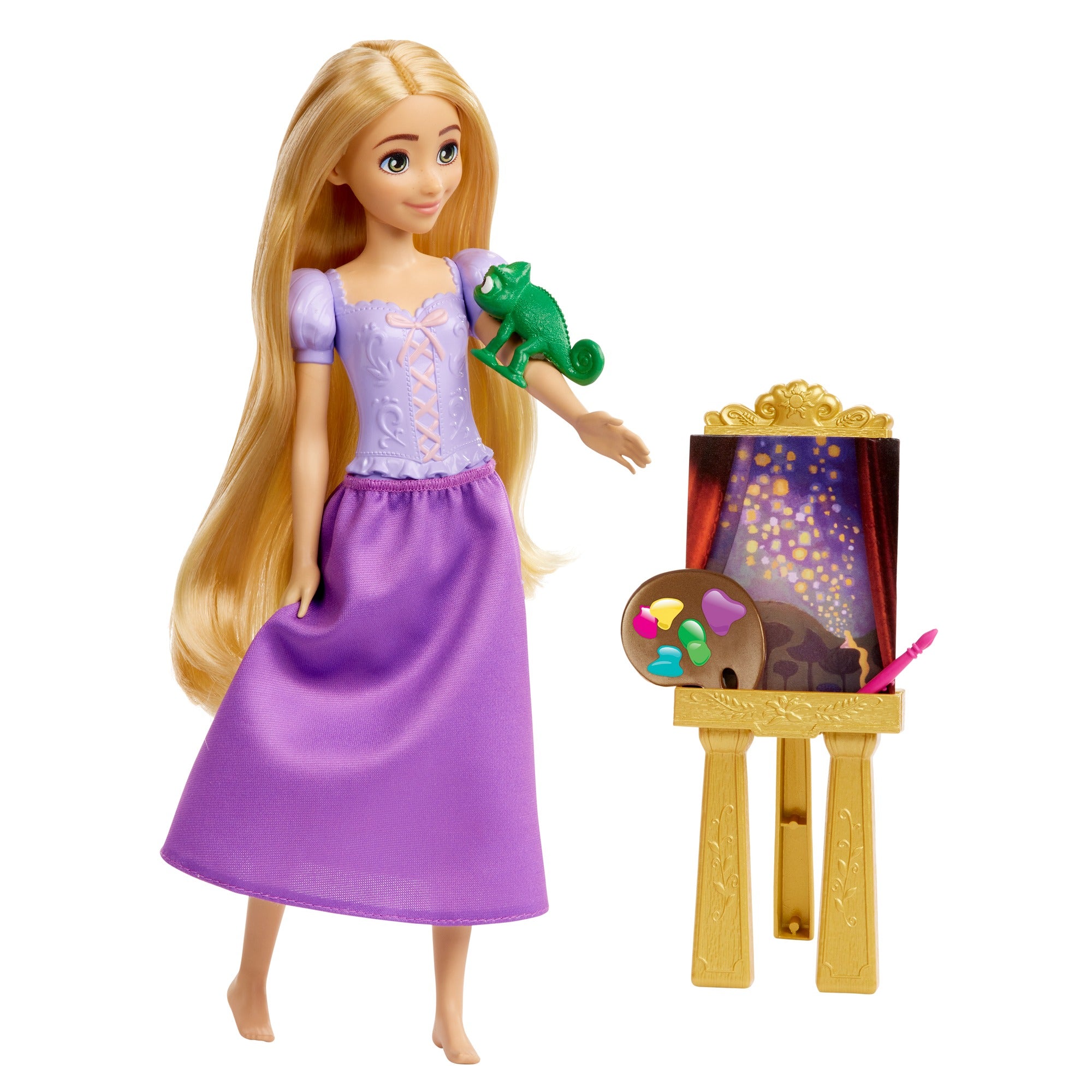 Disney Princess Rapunzel Fashion Doll with Pascal Figure and Accessories Inspired by the Disney Movie for Kids Ages 3+