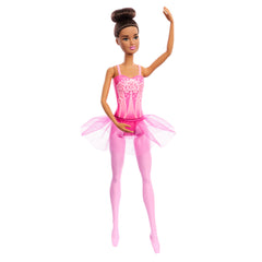 Barbie Ballerina Doll, Brunette Fashion Doll Wearing Pink Removable Tutu, Posed with Ballet Arms & “en Pointe” Toe Shoes