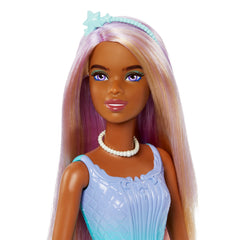 Barbie Royal Doll with Purple-Highlighted Fantasy Hair, Petite Body Type, Colorful Accessories and Butterfly-Print Skirt