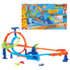 Hot Wheels Stunt Tracks Rapid Launch Cyclone Track Set & 1:64 Scale Die-Cast Toy Car for Kids Ages 4 Years & Up