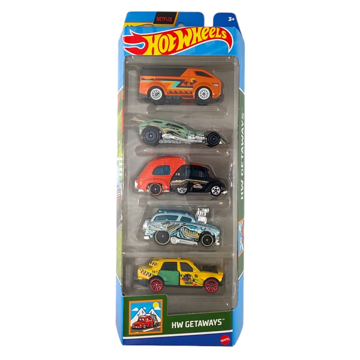 Hot Wheels 5 Car Gift Pack with 5 Premium Diecast Models - Design & Styles May Vary - Only 1 Pack Included