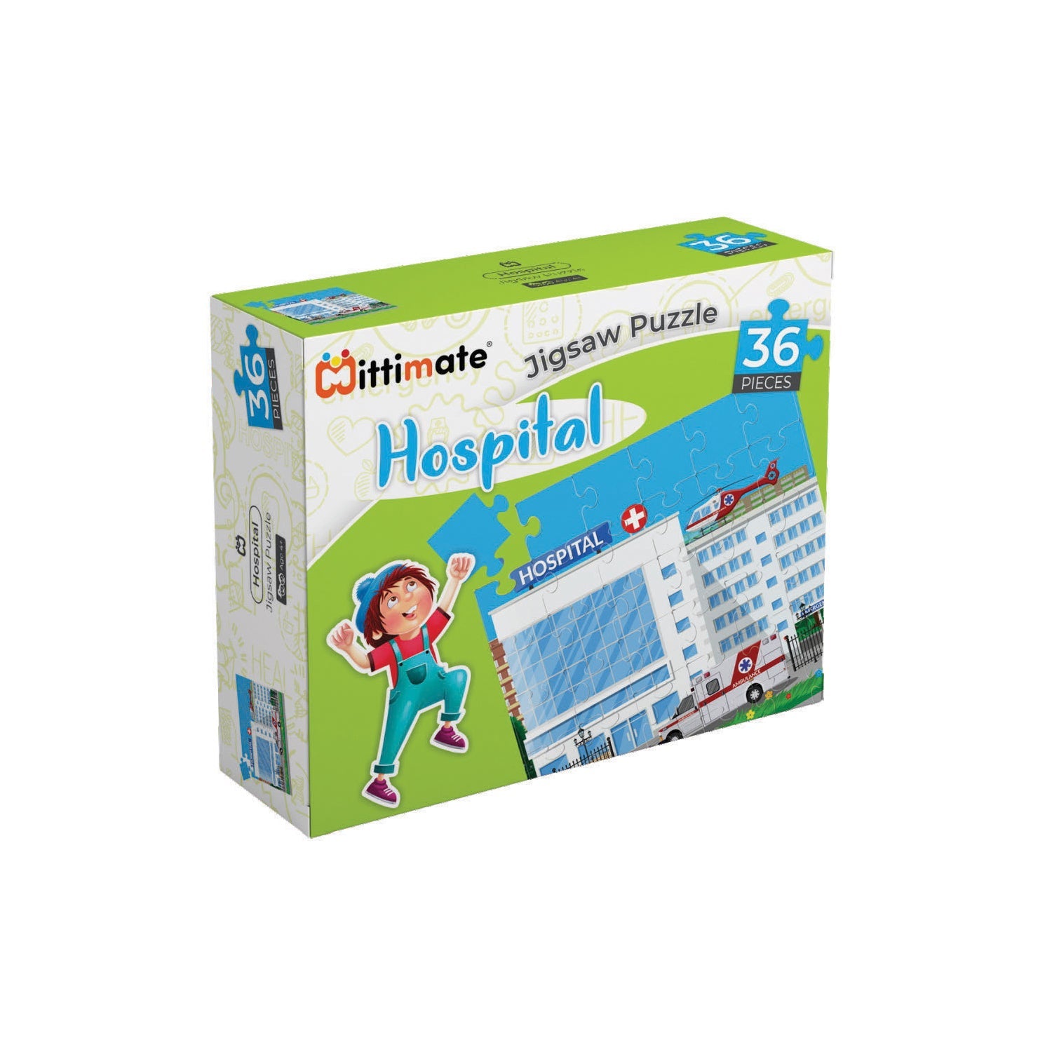 Mittimate Hospital Jigsaw Puzzle – 36-Piece Cardboard Puzzle for Kids (Ages 4-6) | Fun, Learning & Perfect Birthday Gift