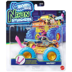 Hot Wheels Neon Smashers Big Foot Monster Truck Car for Ages 3 Years and Up