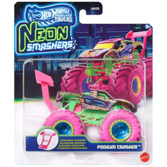 Hot Wheels Neon Smashers Podium Crasher Monster Truck Car for Ages 3 Years and Up