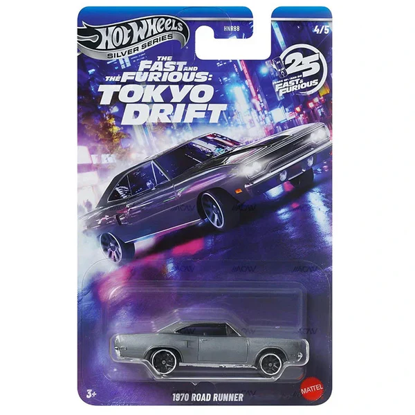 Hot Wheels 2026 Premium Fast & Furious Tokyo Drift Silver Series Die-Cast Car 1:64 Scale - Set Of 5 Cars