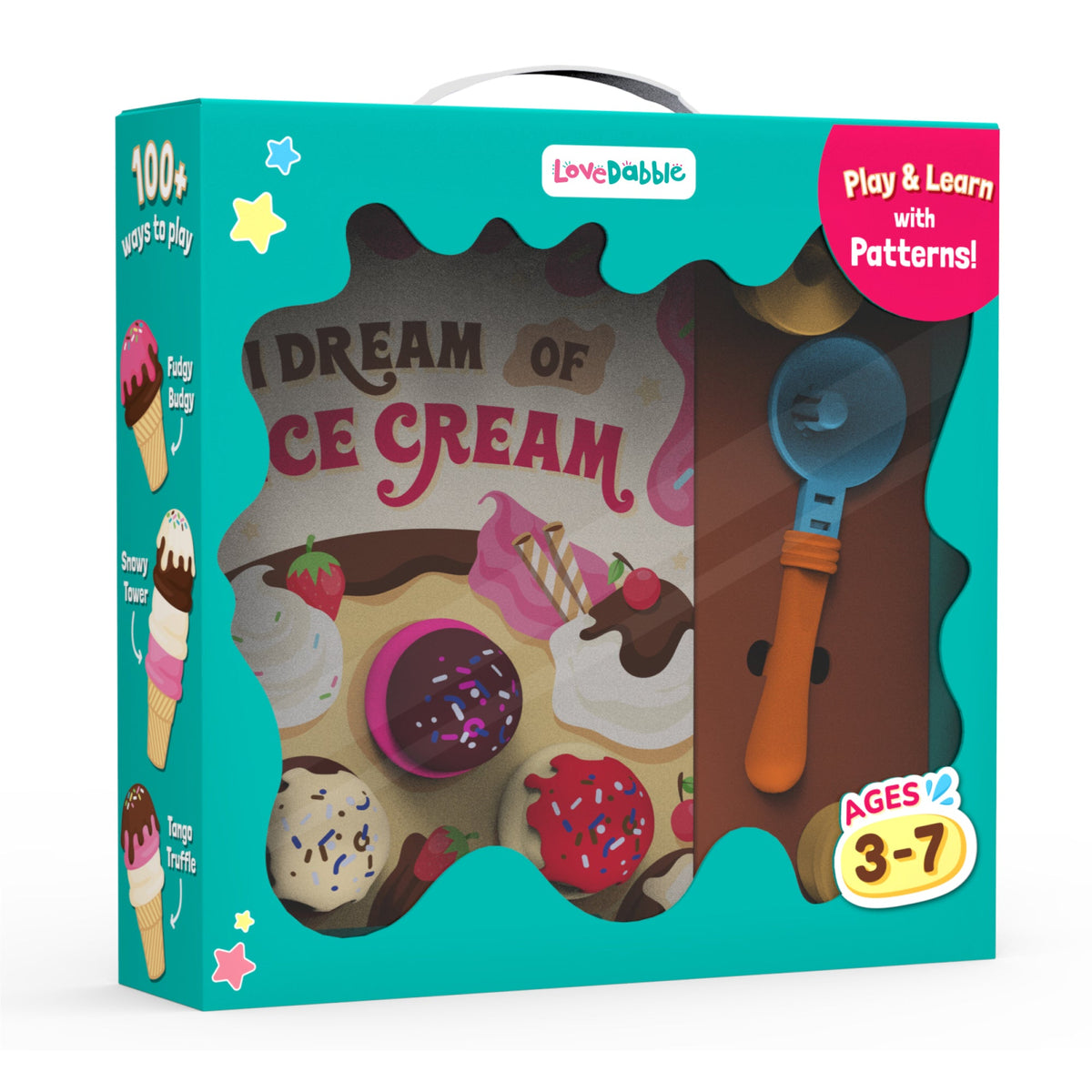 Love Dabble I Dream of Ice Cream Kitchen Pretend Playset for Kids Ages 3-7 Years