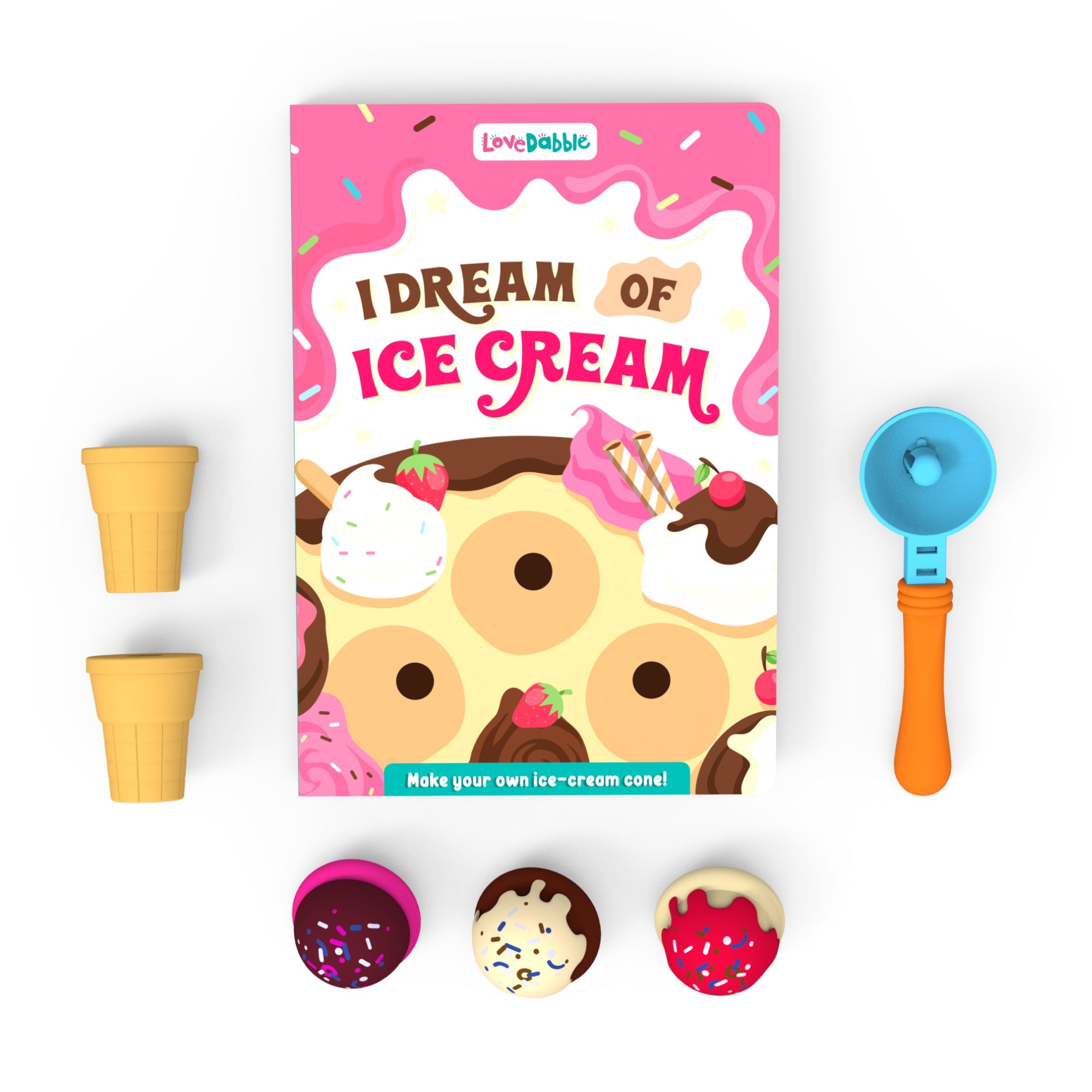 Love Dabble I Dream of Ice Cream Kitchen Pretend Playset for Kids Ages 3-7 Years