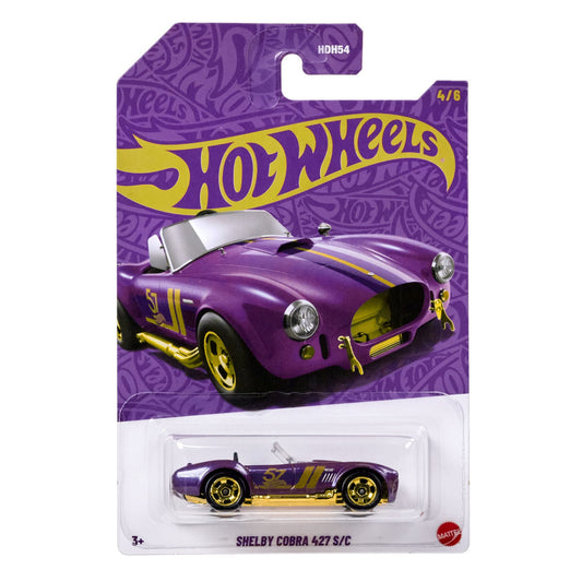 Hot Wheels 57th Anniversary Pearl &amp; Chrome 2025 Shelby Cobra 427 S/C Diecast Car