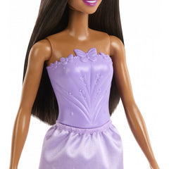 Barbie Royal Fashion Brown Hair Purple Butterfly-Themed Monochromatic Look Doll with Removable Skirt & Accessories For Kids Ages 3 Years & UP