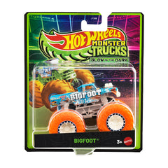 Hot Wheels 1:64 Scale Monster Trucks Glow-in-the-Dark Big Foot Toy Truck for Ages 3+