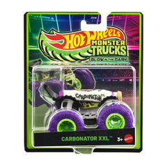 Hot Wheels 1:64 Scale Monster Trucks Glow-in-the-Dark Carbonator XXL Toy Truck for Ages 3+