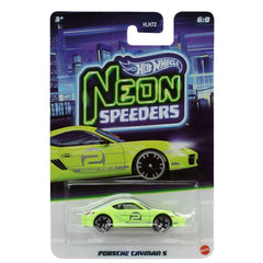 Hot Wheels Neon Speeder 2026 Edition 1:64 Scale Porsche Cayman S Die-Cast Vehicles For Ages 3+