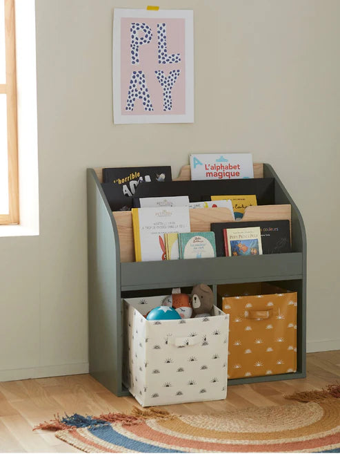 Kiddies Kingdom Storage unit with 2 cubbyholes + bookcase school Organisers For Ages 3 and Above