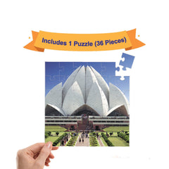 Mittimate Lotus Temple Jigsaw Puzzle – 36-Piece Cardboard Puzzle for Kids (Ages 4-6) | Fun, Learning & Perfect Birthday Gift
