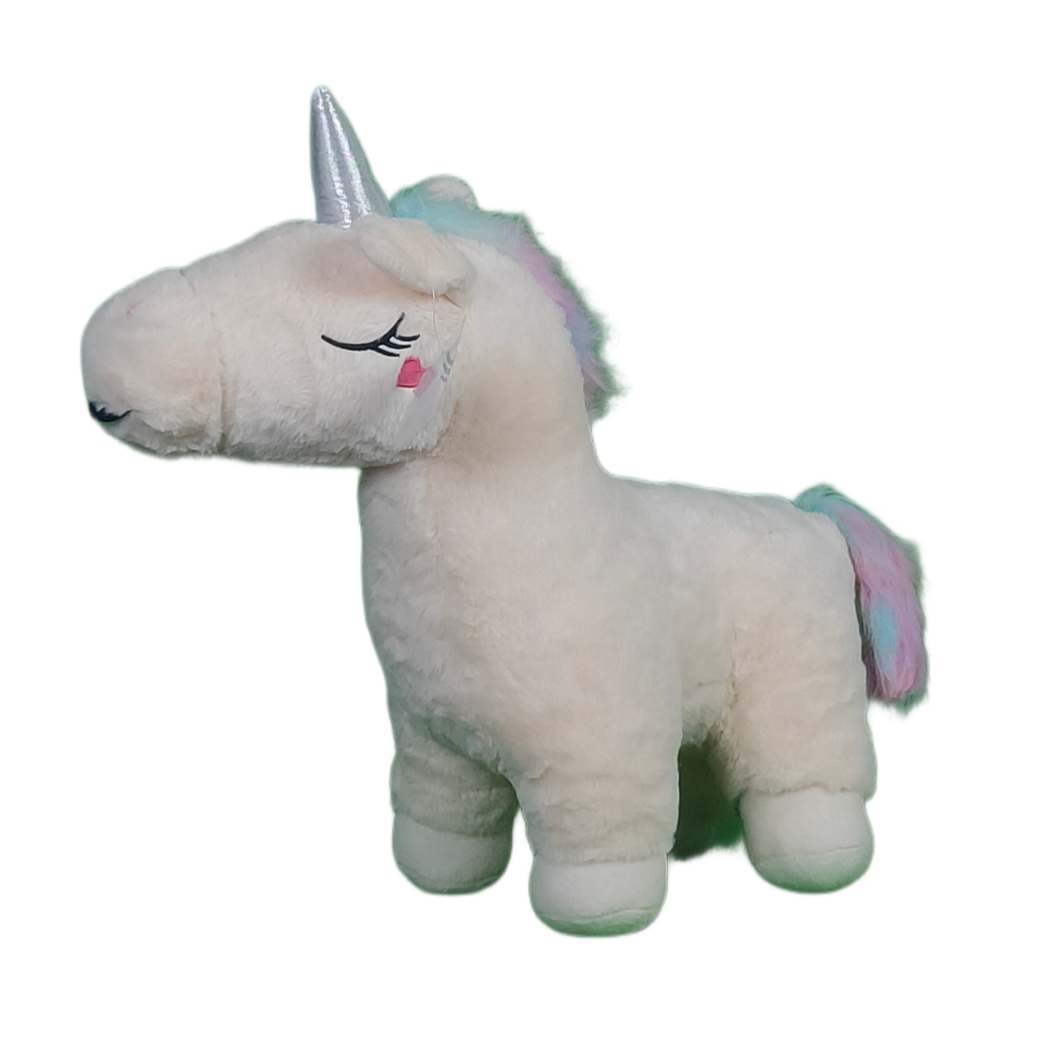Play Hour Miss Unicorn Plush Soft Toy for Ages 3 Years and Up - White, 45cm