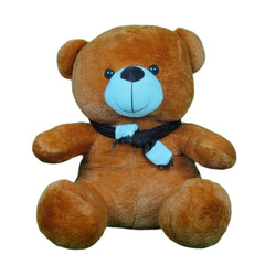Play Hour Teddy Bear Plush Soft Toy with Muffler for Ages 3 Years and Up - Brown, 50cm