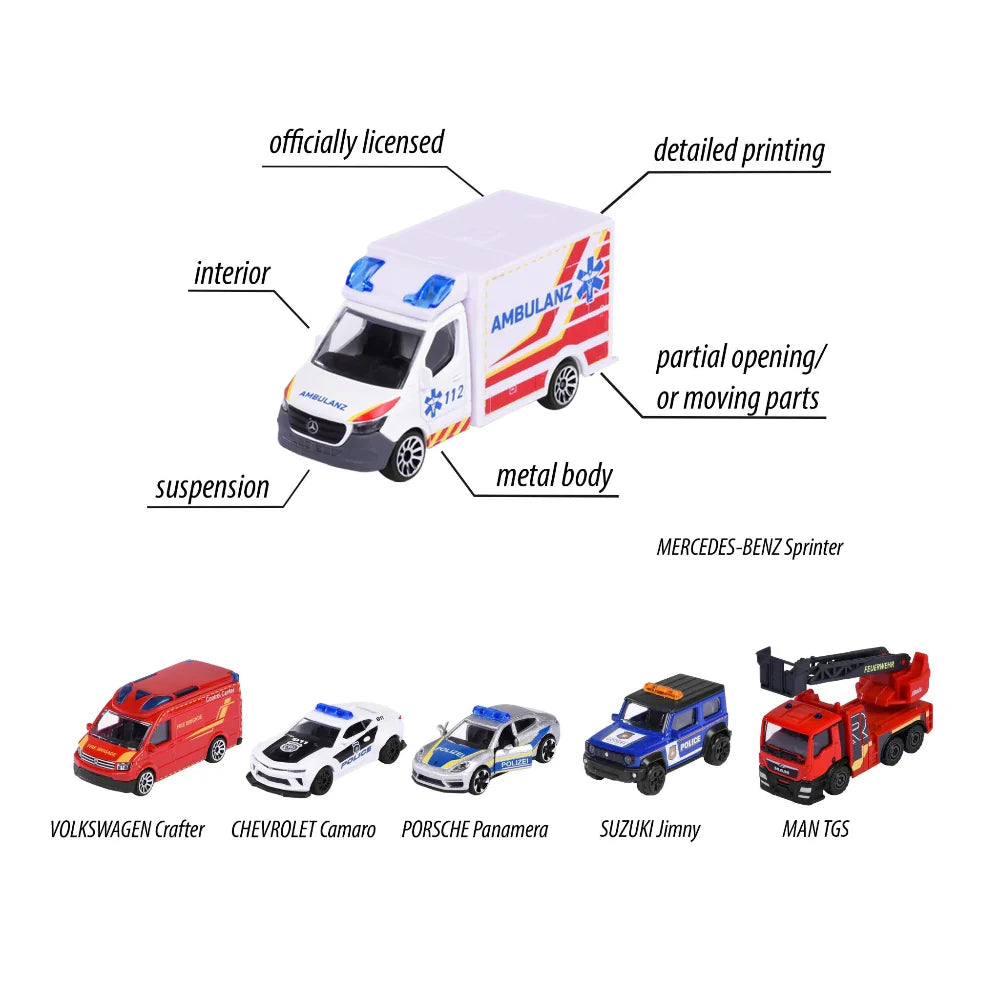 Majorette S.O.S Edition Vehicles, Design & Style May vary, Only 1 Car Included
