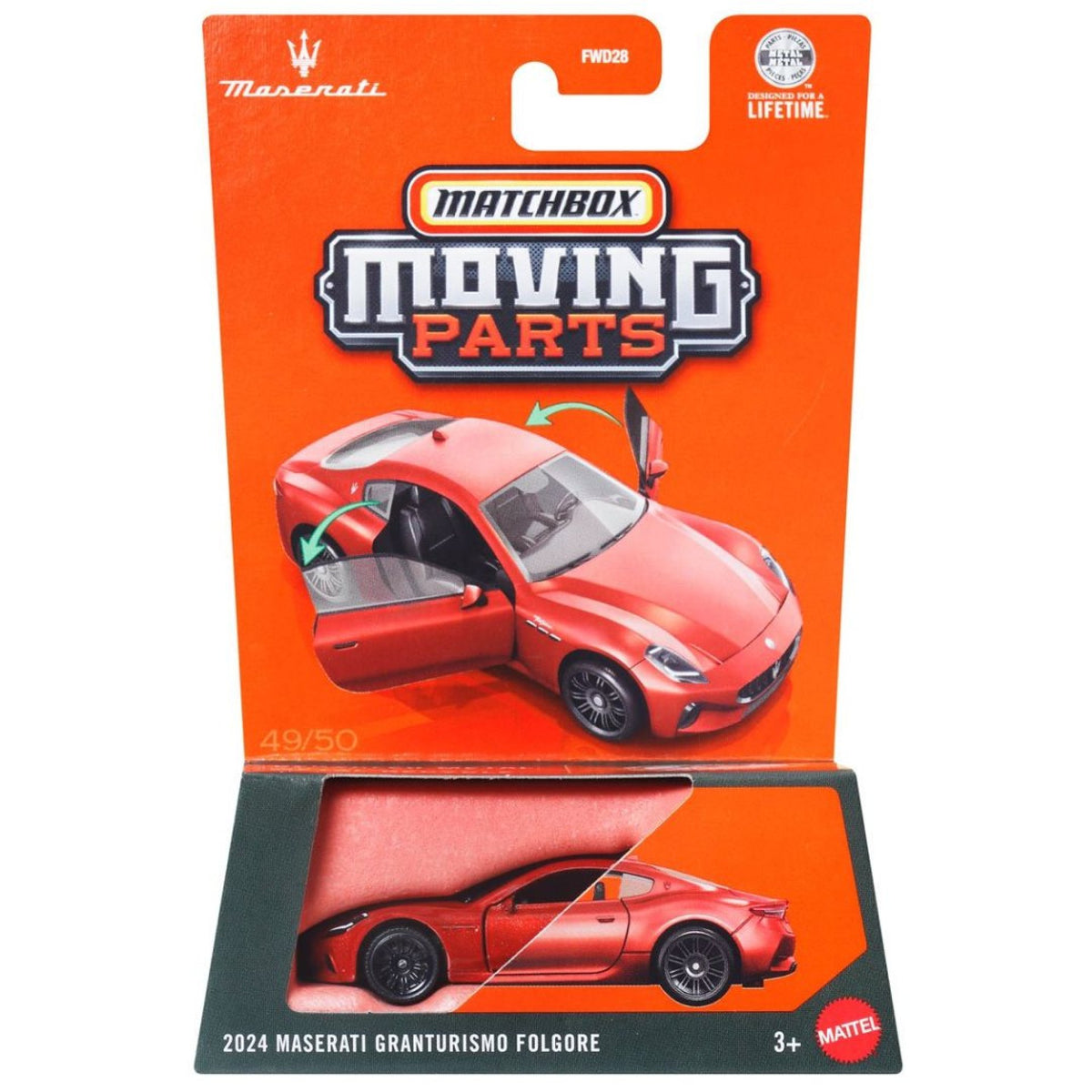 Matchbox Moving Parts 2026 - 2024 Maserati Granturismo Folgore Toy Car for Kids Ages 3 Year & Up