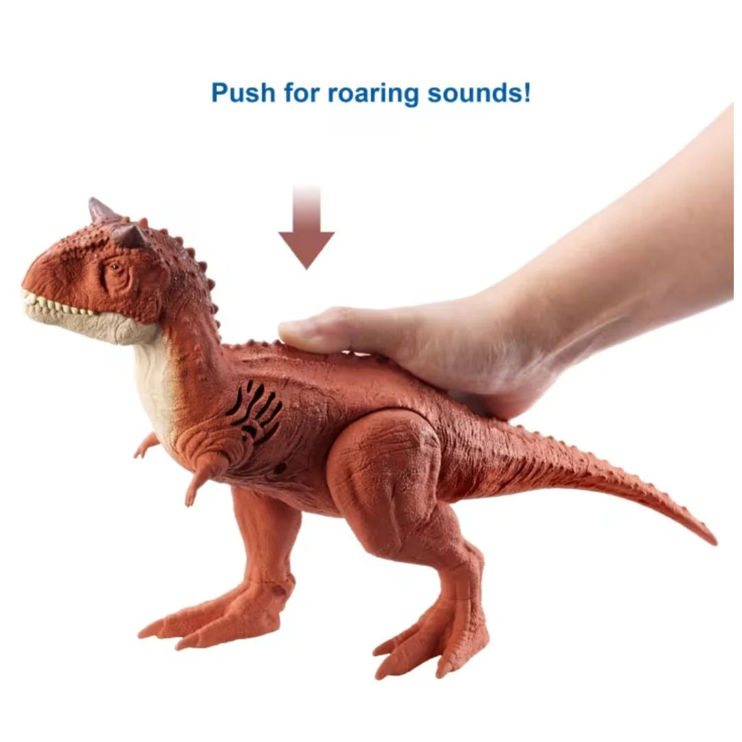 Jurassic World Rebirth Sound Surge Carnotaurus Dinosaur Figures With Authentic Design And Roar Sounds for Kids Ages 4 Years & Up