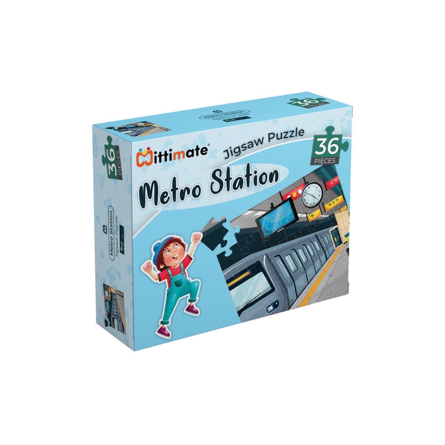 Mittimate Metro Hosue Jigsaw Puzzle – 36-Piece Cardboard Puzzle for Kids (Ages 4-6) | Fun, Learning & Perfect Birthday Gift