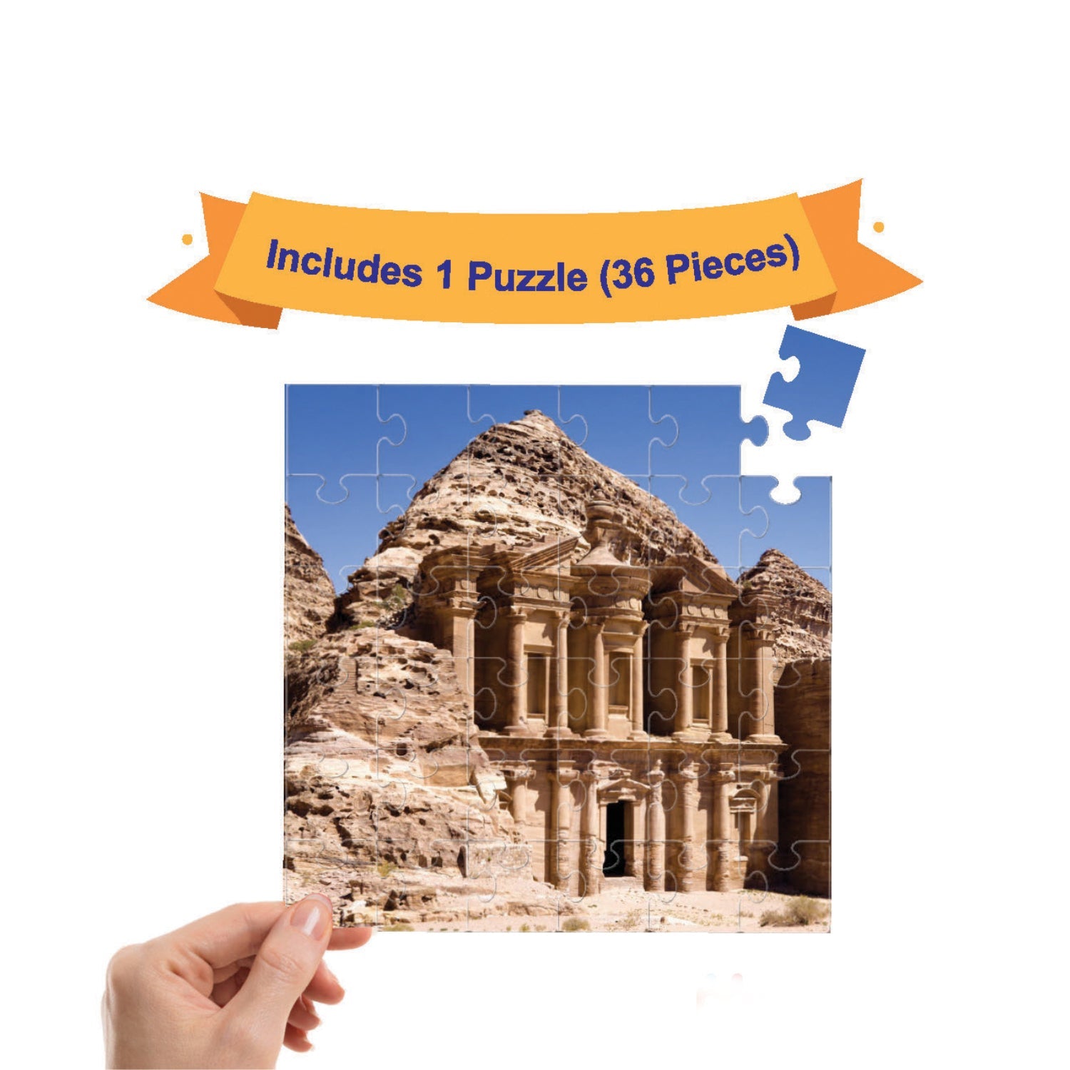 Mittimate Petra of Jordan Jigsaw Puzzle – 36-Piece Cardboard Puzzle for Kids (Ages 4-6) | Fun, Learning & Perfect Birthday Gift