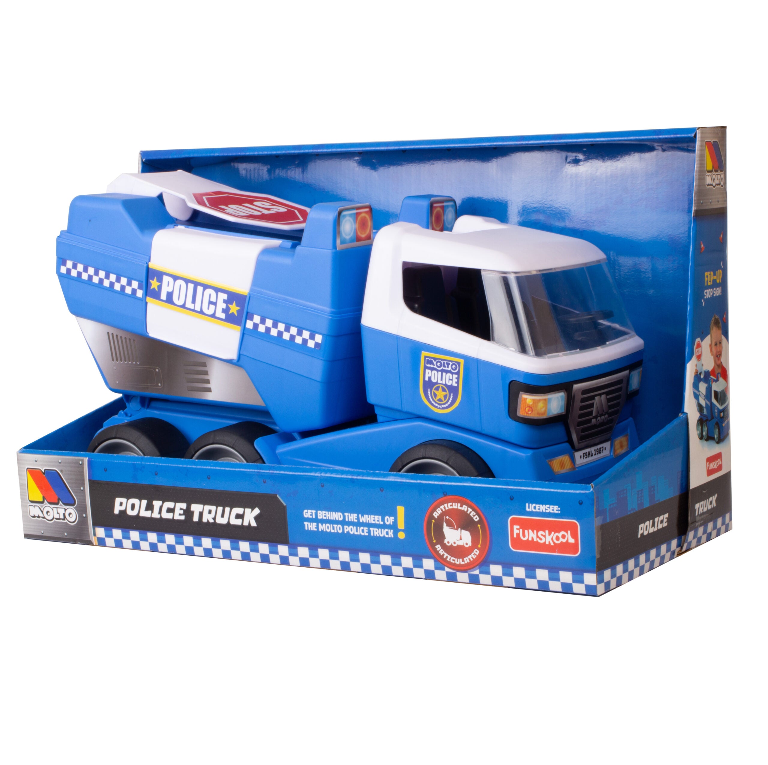 Funskool MOLTO Police Truck, Toy Truck, Nesting & Stackable Toy for Kids Ages 2 Years & Up