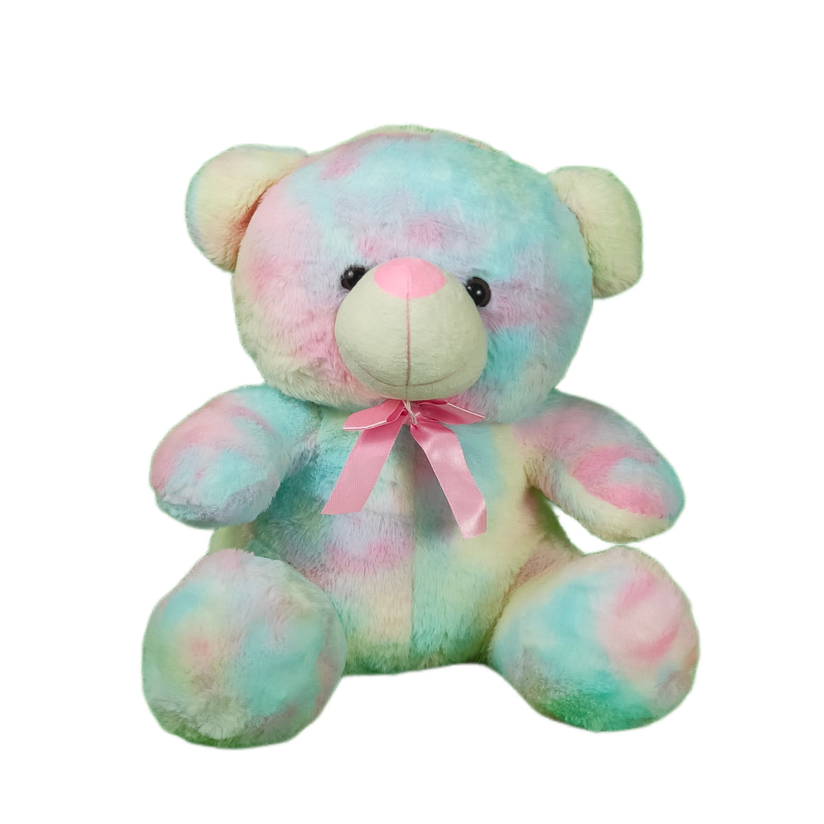 Play Hour Rainbow Bear Plush Soft Toy for Ages 3 Years and Up, 40cm