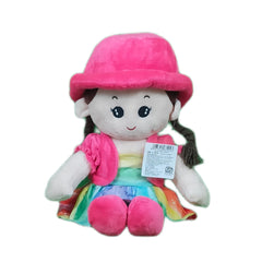 Play Hour Rag Doll Plush Soft Toy Wearing Pink Cap for Ages 3 Years and Up, 45cm